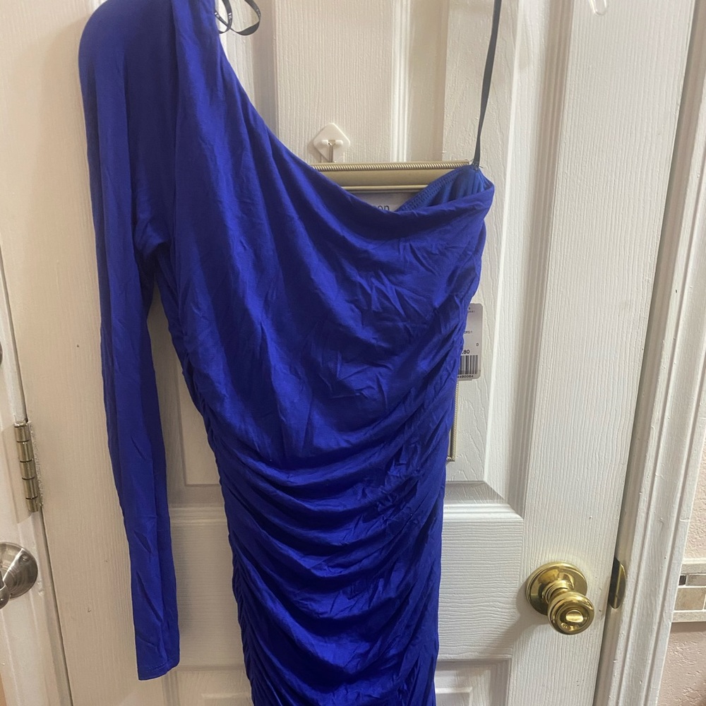 Blue One Shoulder Dress